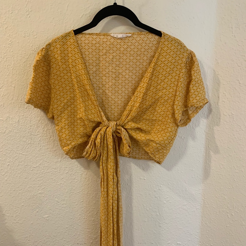 Yellow Multi Wrap Crop Top